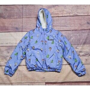 Rugrats Puffer Coat Sherpa Members Only Nickelodeon Full Zipper Kids Size Medium